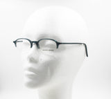 Giorgio Armani 2012 309 eyeglass frame half rimmed little Blue striated, New Old Stock 90s