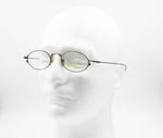 Help glasses made in Italy, crazy and modern funky design frame, oval rims, New Old Stock 90s