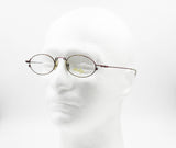 Help glasses made in Italy, crazy and modern funky design frame, oval rims, New Old Stock 90s