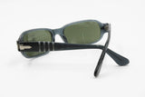 Persol 2598-S vintage sunglasses, little rectangular squared with semitransparent acetate, New Old Stock
