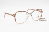 Luxottica womens eyeglasses frame clar acetate with rose grain, New Old Stock 1980s