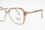 Luxottica womens eyeglasses frame clar acetate with brown grain, New Old Stock 1980s