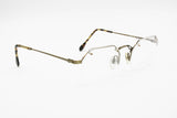 Robert La Roche mod. 134 eyeglass frame half rimmed octagonal, Old gold with chiseled arms nose bridge, New Old Stock