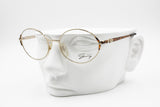 Genny 587 5025 frame Italy, Oval large eyeglasses frame golden with animalier changing effect, New Old Stock 80s