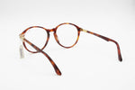 Classic 1980s round eyeglasses APRILIA EYEWEAR faux tortoise acetate // Hand made in Italy // New Old Stock