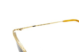 LOOK luxury sunglasses half lunettes golden with twisted brows // Made in Italy Patented // NOS