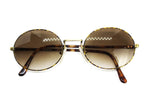 Vintage sunglasses  MISSONI M 844 faded brown lenses, Gold aged & speckled with havana tortoise temple tips // rare and unique designer NOS