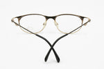 Cazal mod. 108 col. 302 rare eyewear frame modern design, Golden satin & Black metal, New Old Stock