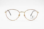 Oliver by Valentino vintage eyeglasses round pantos, dappled brown eye wire, Deadstock