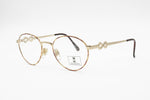 Oliver by Valentino vintage eyeglasses round pantos, dappled brown eye wire, Deadstock