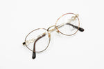 Oliver by Valentino vintage eyeglasses round pantos, dappled brown eye wire, Deadstock