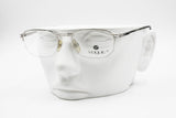 Vogue VO3113 vintage eyeglass frame half rimmed wired, Silver coated metal rectangualar, New Old Stock