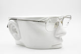 Vogue VO3113 vintage eyeglass frame half rimmed wired, Silver coated metal rectangualar, New Old Stock