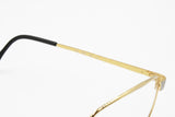 Gianfranco Ferrè GFF 151 rectangular golden silver eyeglass frame, made in Italy 80s, New Old Stock