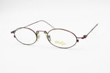 Help glasses made in Italy, crazy and modern funky design frame, oval rims, New Old Stock 90s