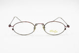 Help glasses made in Italy, crazy and modern funky design frame, oval rims, New Old Stock 90s