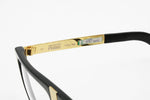 Gianfranco Ferre  GFF 26 Vintage eyewear frame made in Italy golden & black, New Old Stock 80s