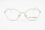 Terry Brogan woman eyeglass frame Golden & White eyebrows arms, New Old Stock 90s