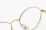 Terry Brogan woman eyeglass frame Golden & White eyebrows arms, New Old Stock 90s