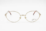Genny 587 5001 frame Italy, Oval large eyeglasses frame golden, New Old Stock 80s