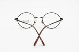 Look occhiali vintage black eyeglass frame round rims, Flexible arms, New Old Stock 80s