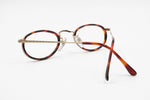 Blue Bay, classy unique eyewear teacher style in dark palisander and golden metal, New Old Stock 80s