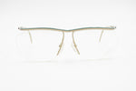 Cacharel 447-06 vintage optical eyeglass frame, half rimmed golden and azure, New Old Stock 70s