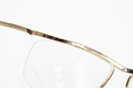 Cacharel 447-06 vintage optical eyeglass frame, half rimmed golden and azure, New Old Stock 70s