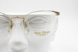 Beau Monde mod. Beaufort eyeglasses frame rimless made in Japan, golden chiseled rimless, New Old Stock 80s