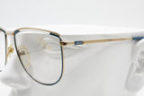 Silhouette M 6078 20 oversize oval eyeglasses eyewear frame, Golden & Blue, Made in Austria, New Old Stock 1980s