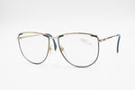 Silhouette M 6078 20 oversize oval eyeglasses eyewear frame, Golden & Blue, Made in Austria, New Old Stock 1980s