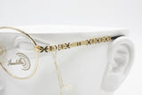 Simonetta Ravizza by Annabella rare eyeglasses frame 1980s, Oval large rims golden color, New Old Stock 1980s