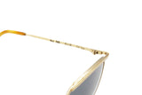 LOOK luxury sunglasses half lunettes golden with twisted brows // Made in Italy Patented // NOS