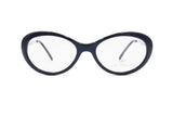 Les Copains glasses mod. LC 220 ocean blue acetate cat eye // Ladies eyewear frame Silver metal & Acetate // New Old Stock 90s