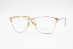 America mod. 1 Made in Italy, wayfarer frame squared golden with inlays, New Old Stock 1960s