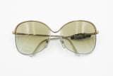 Safilo Vintage sunglasses mod. Roberta, oversize sunglasses green shaded lenses, New Old Stock 1970s