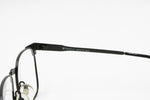 Wayfarer Eyeglasses frame Black & Silver, finely chiseled, FREEDOM 744-71 made in Italy, Nos 1970s