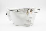 Emporio Armani Vintage Rx frame rimless eyeglasses, oval lenses, New Old Stock 1990s