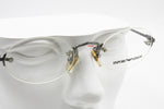 Emporio Armani Vintage Rx frame rimless eyeglasses, oval lenses, New Old Stock 1990s