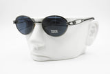 Nazareno Gabrielli vintage sunglasses oval blue lenses, Gunmetal frame, New Old Stock