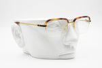 VOGUE Trevor , squared half rimmed golden frame eyeglass havana acetate eyebrows, New Old Stock