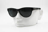 Marilyn by Sam Shaw MM 02024 wayfarer vintage sunglasses black, deep blue lenses, New Old Stock