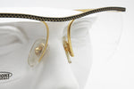 Missoni M 316 bohemian golden & black glasses eyewear, half rimmed frame wired, New Old Stock 80s