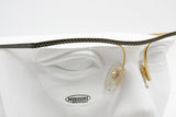 Missoni M 316 bohemian golden & black glasses eyewear, half rimmed frame wired, New Old Stock 80s