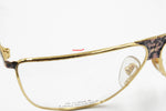 Laura Biagiotti mod. V 90 shiny gold & design pattern , Flat top unisex eyewear, Hype and colorfull