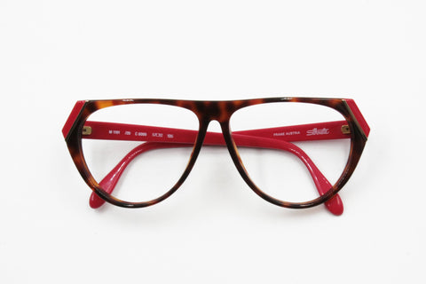 Silhouette vintage frame NOS M 1191 Red & Darken tortoise, New Old Stock 1980s