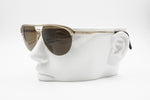 Luxottica sunglasses rare design mod. 7562 Golden plated 18k, Made in Italy, Vintage New Old Stock 1980s