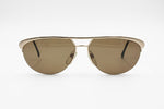 Luxottica sunglasses rare design mod. 7562 Golden plated 18k, Made in Italy, Vintage New Old Stock 1980s