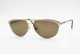 Luxottica sunglasses rare design mod. 7562 Golden plated 18k, Made in Italy, Vintage New Old Stock 1980s