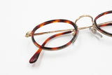 Blue Bay, classy unique eyewear teacher style in dark palisander and golden metal, New Old Stock 80s